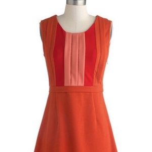ModCloth Pumpkin About You Orange Dress Size Small